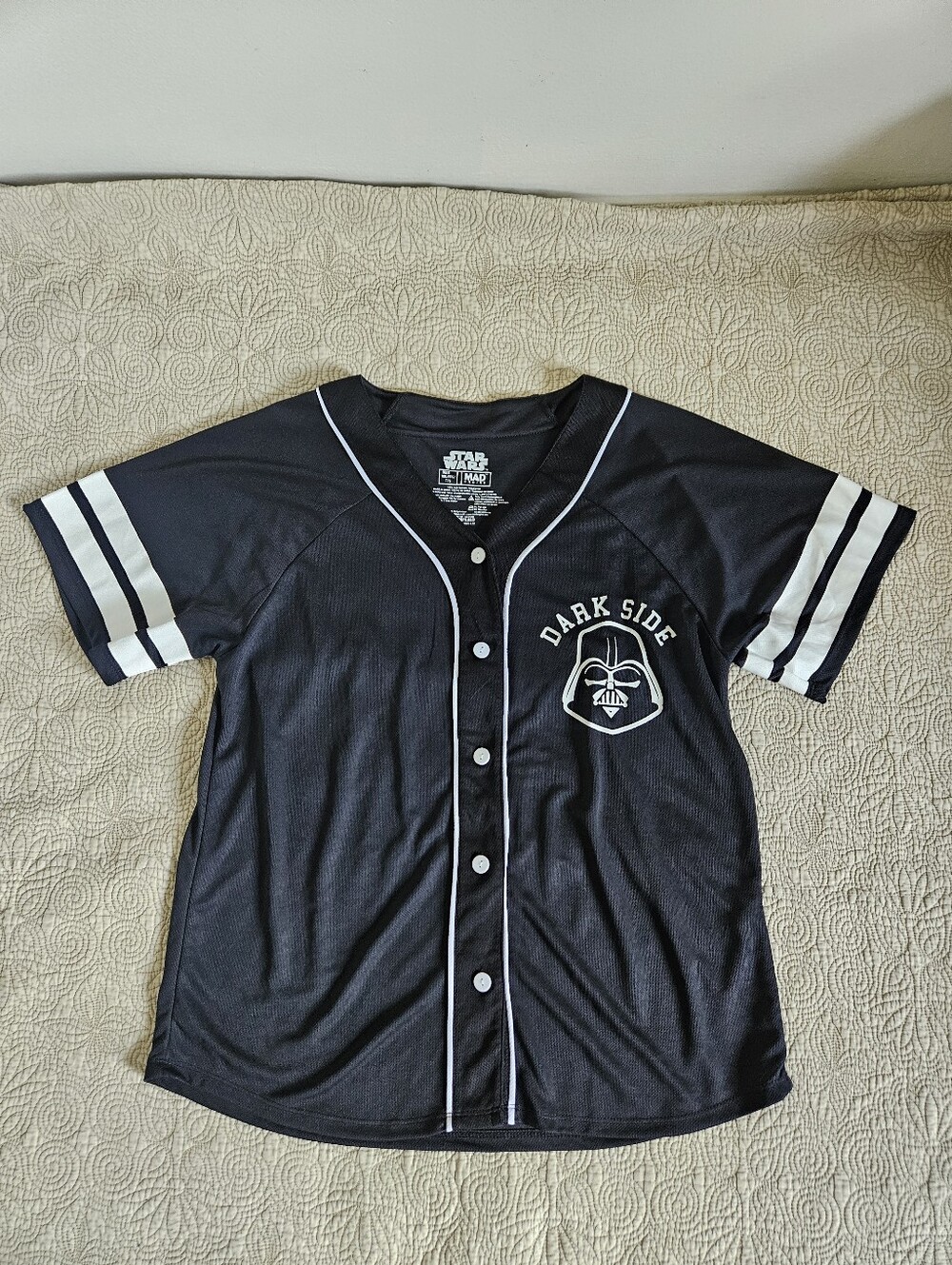 Star Wars Dark Side Black Baseball Jersey #77 Size XXL